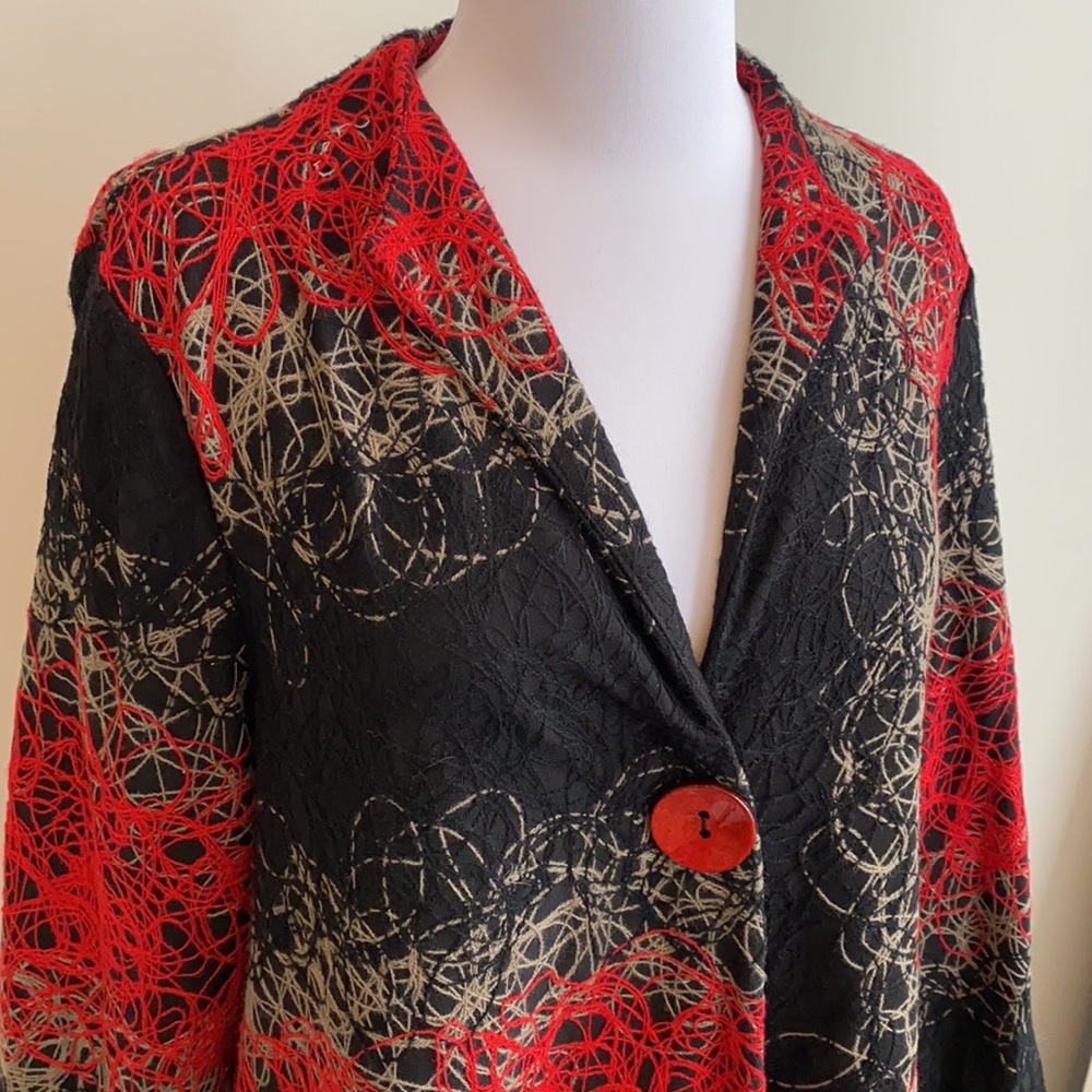 Joseph Ribkoff Single Button Knit Jacket - Picture 6 of 11